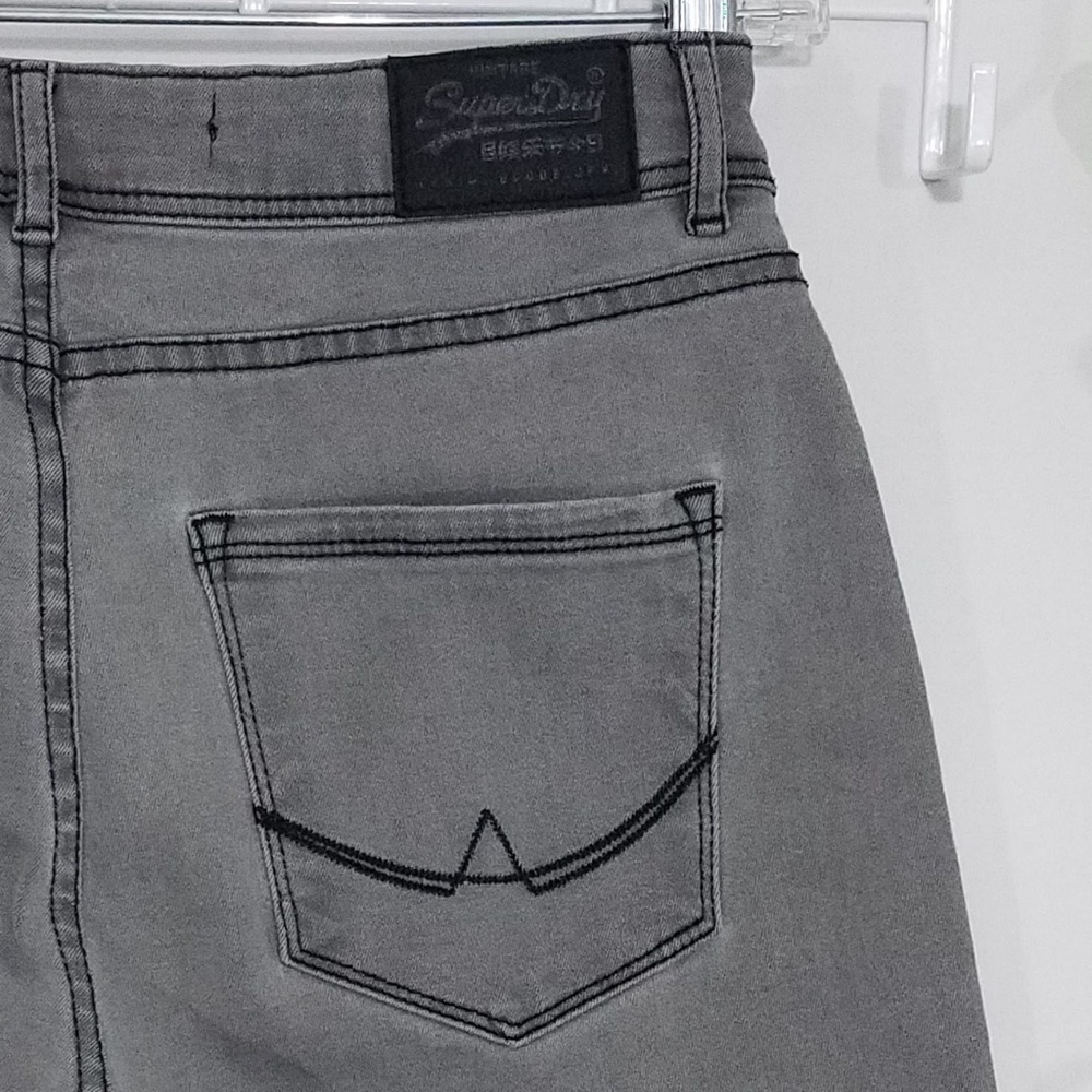 Vintage Sophia Super Skinny High Waist Grey Jeans